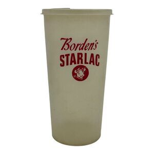 Vintage Borden’s Starlac Tupperware Powdered‎ Milk Mixing Container APP.8.5 TALL